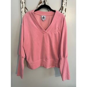 Juicy Couture Velour Sweatshirt Flamingo Pink Size XL